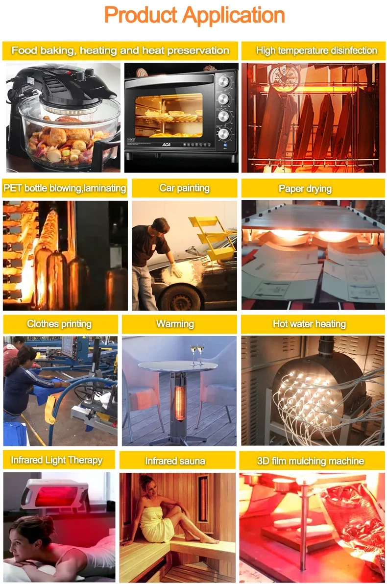Lamps Quartz Halogen Heater, 800w, 12-480V - detail 20