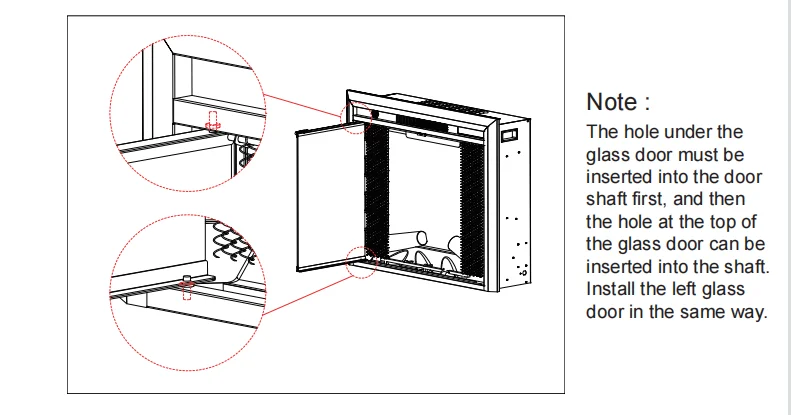 Electric Fireplace, 30-Inch, 750W, Metal+glass - detail 48