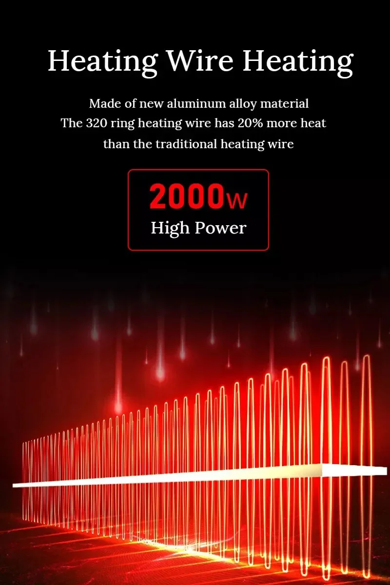 Electric Room Heater, Portable, 750W/1250W/2000W - detail 8