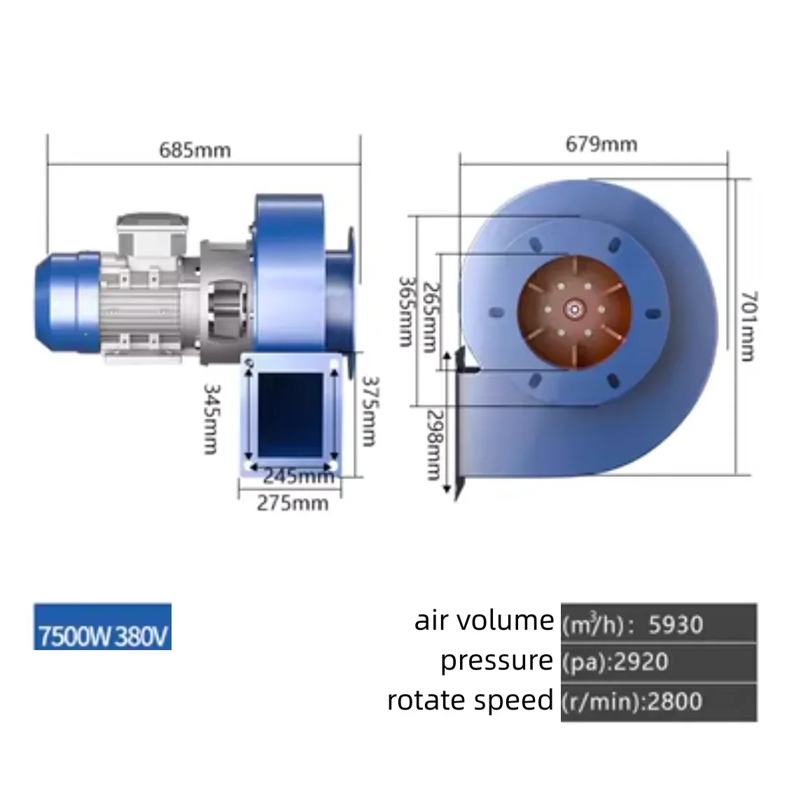 Radial Fan, Centrifugal, Cast - detail 40