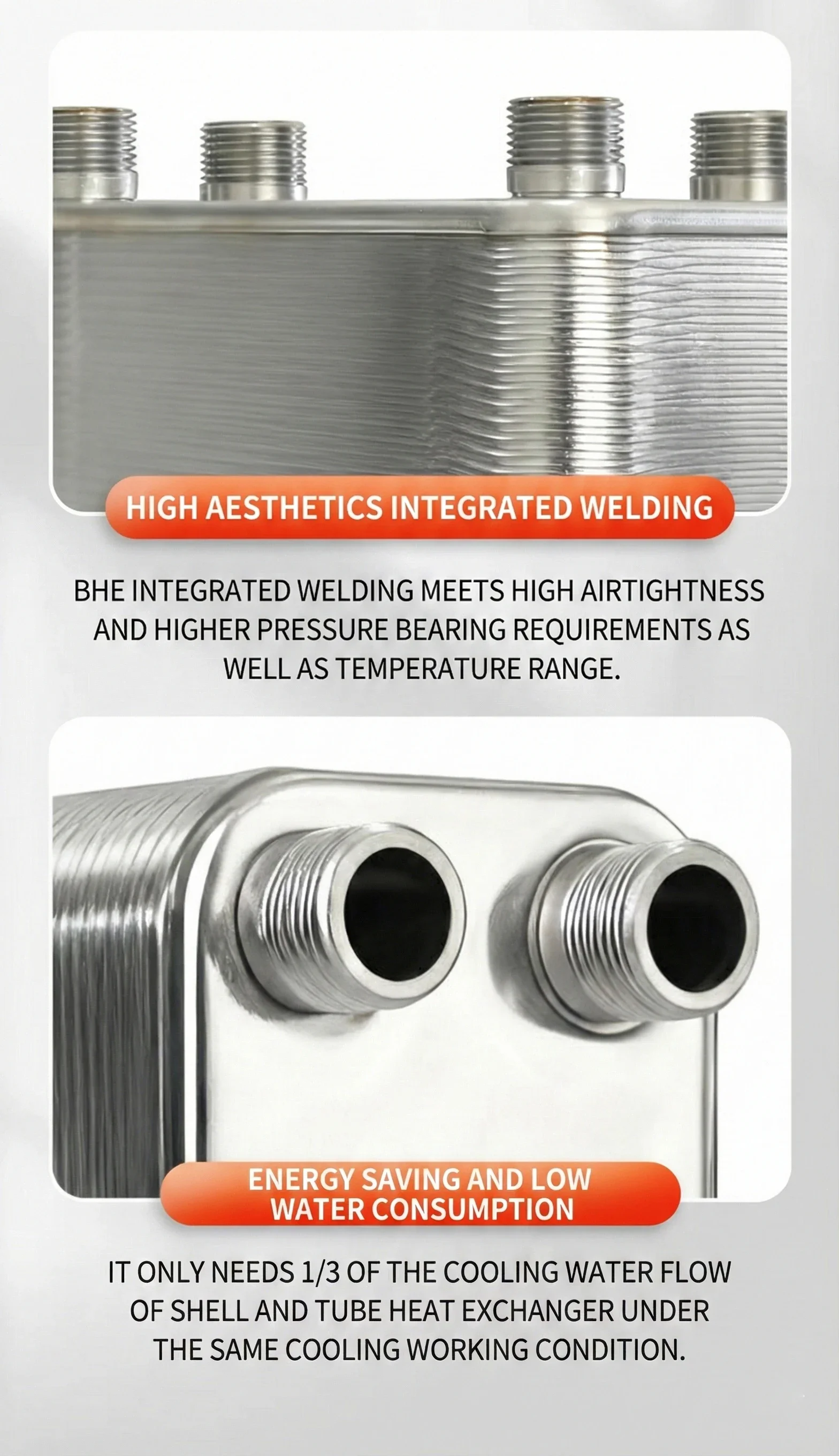 RIYI Brazed Plate Heat Exchanger, 304SS or Titanium, to 225C - detail 16