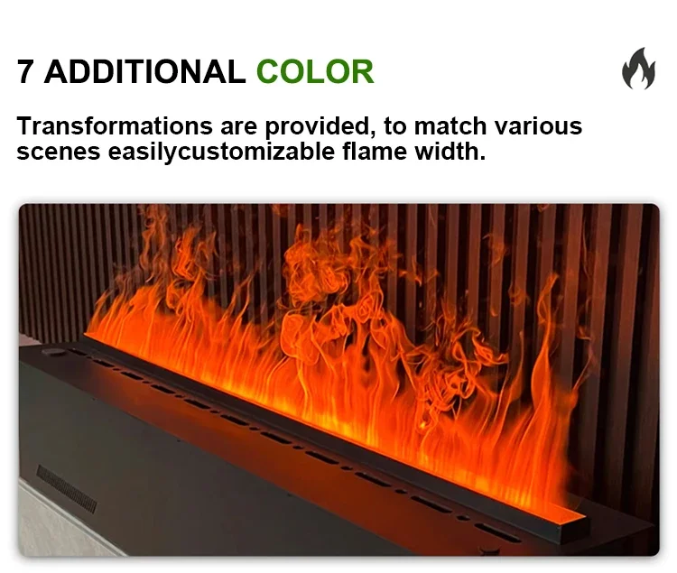 Water Vapor Fireplace, 3D, LED, RGB - detail 12