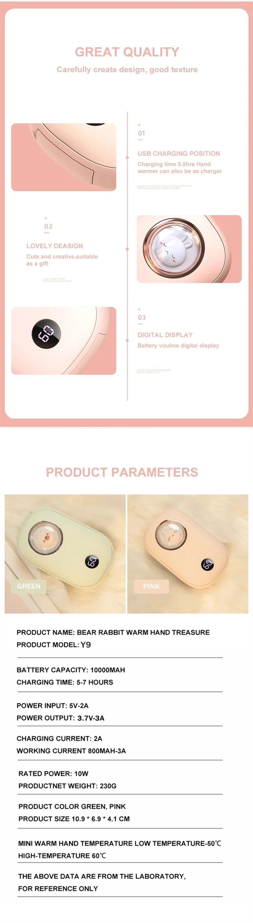 Hand Warmer, 10000mAh, Portable - detail 10