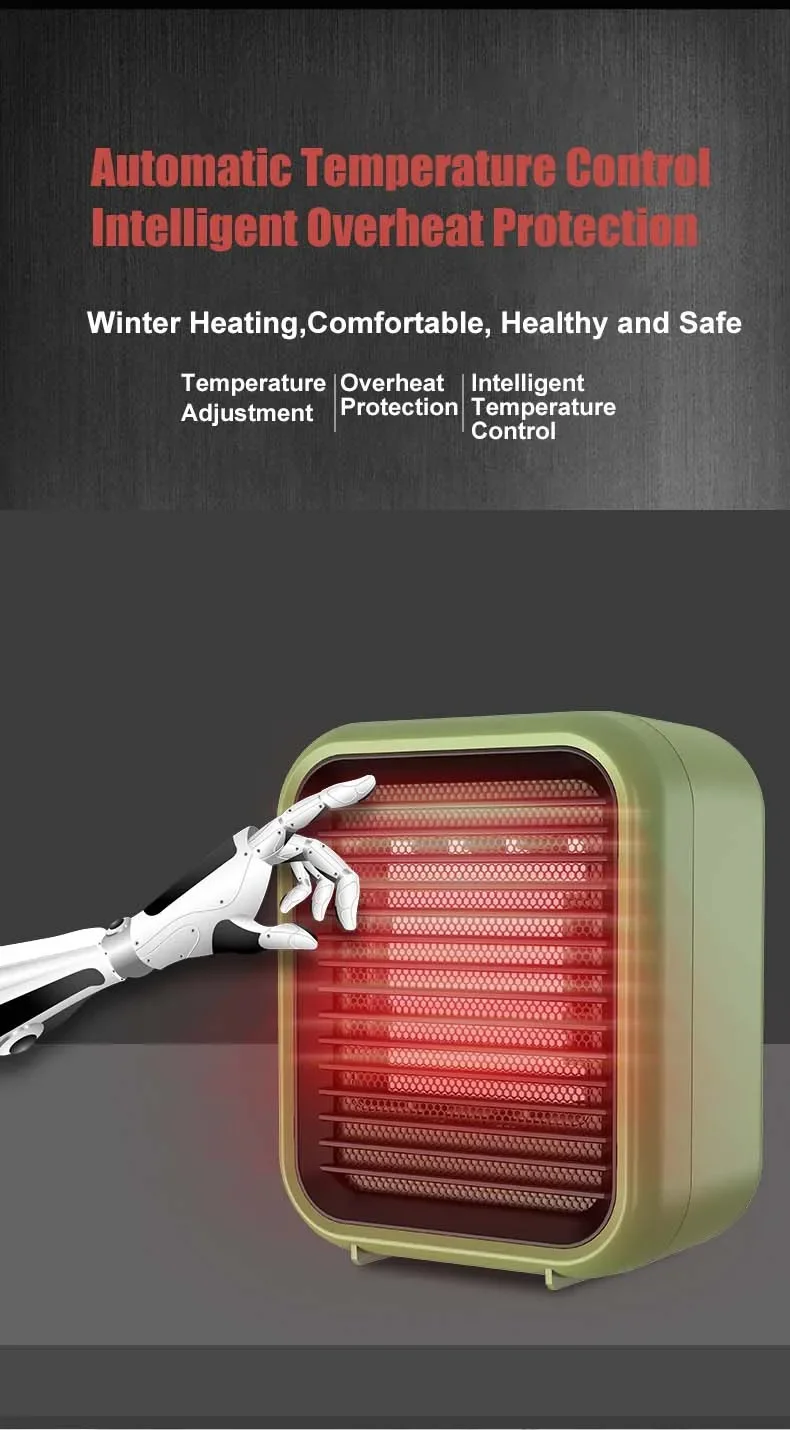 Fast Heating Desktop Fan, AFY, PTC, 800W - detail 26
