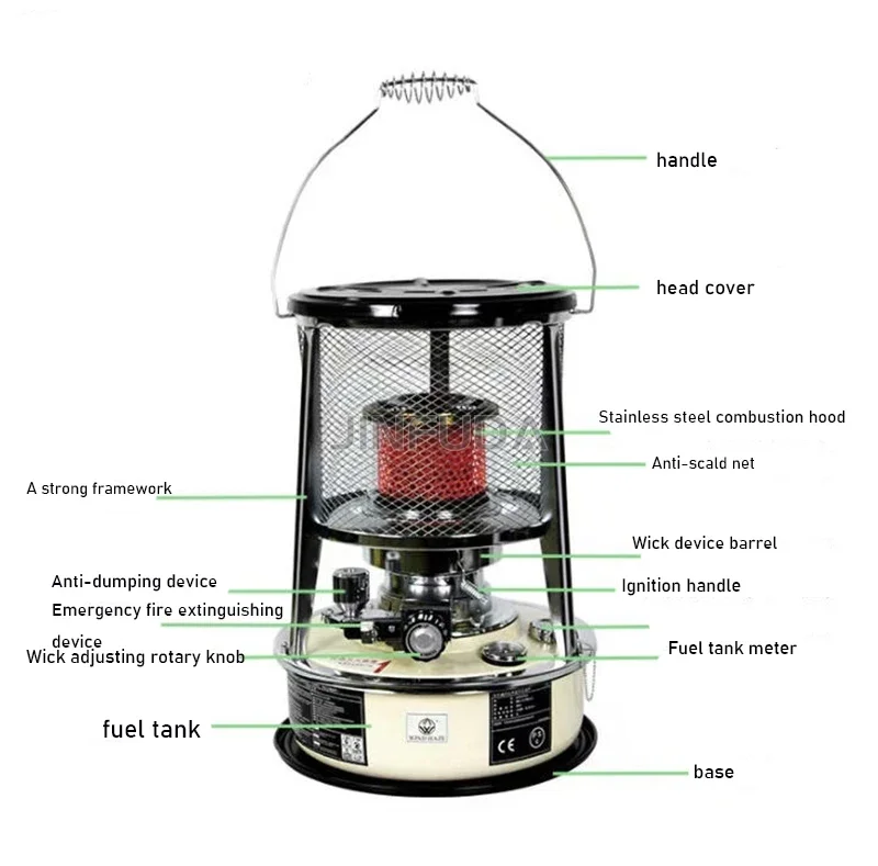 Portable Kerosene Heater, 2800MY, 5.2L - detail 16