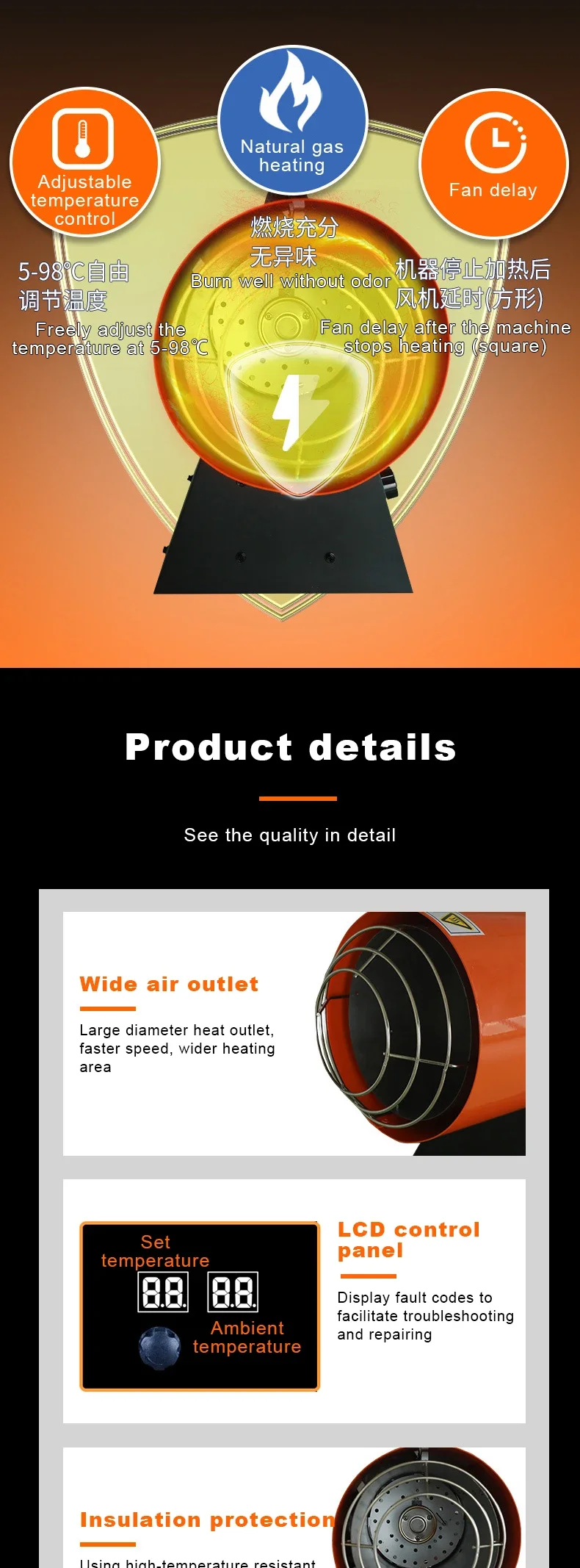 Gas Heater, Portable, 220V, 50HZ - detail 10