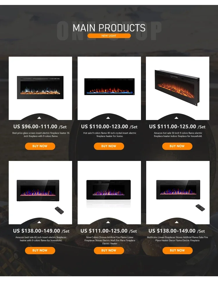 Electric Fireplace, 900W/1800W, 3D, LED - detail 8