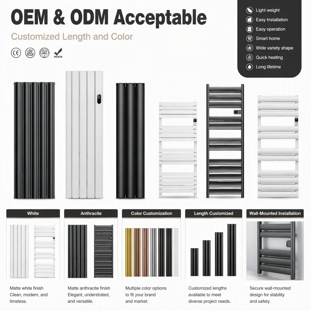 Aluminum Electric Radiator, AVONFLOW, Portable, Wall - detail 24