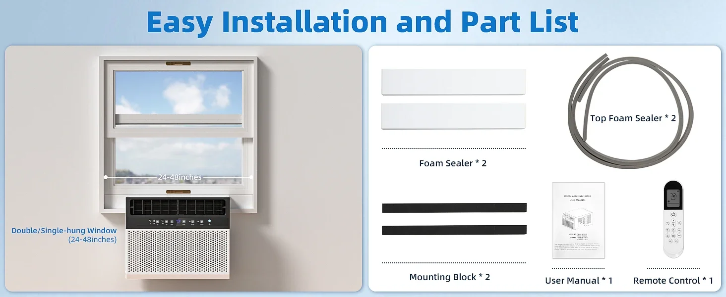 Window Air Conditioner, WIFI, 6000BTU, 8000BTU, 10000BTU - detail 14