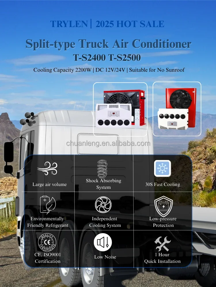 Split Truck Air Conditioner, 12V/24V, DC12V, 1800W - detail 4