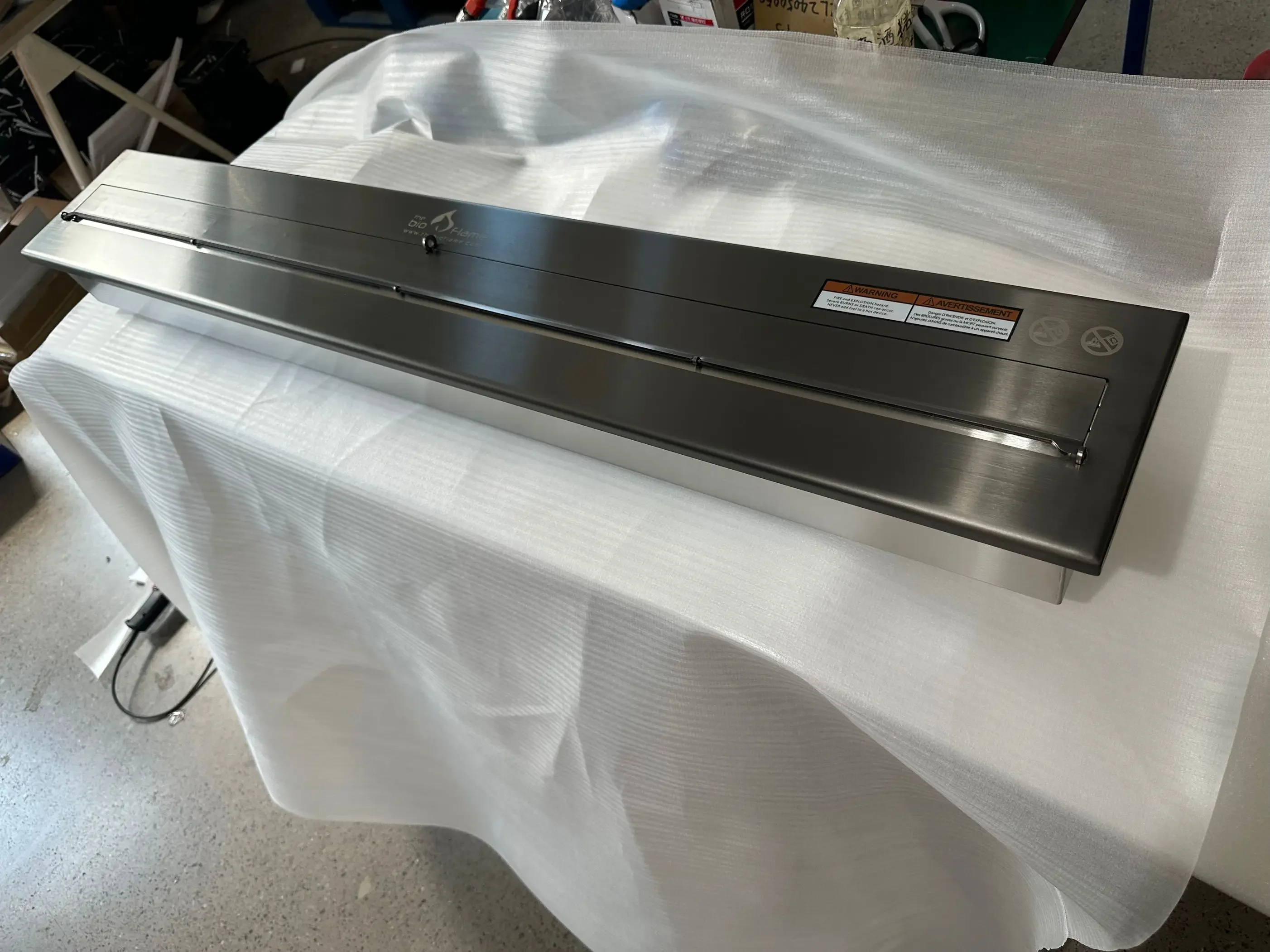 Steel Metal Ethanol Fireplace, Stainless Steel - detail 24