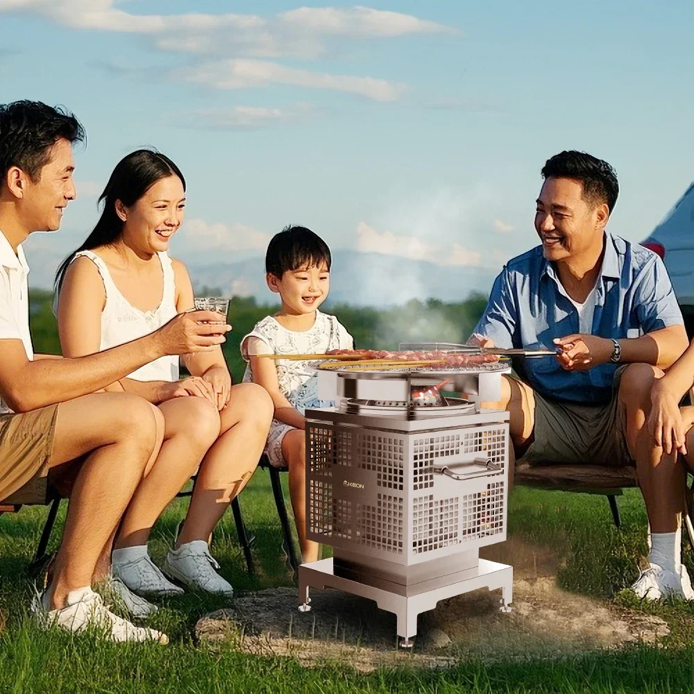 Outdoor Wood Pellet Stove, KEON, Portable, Stainless, Steel - detail 12