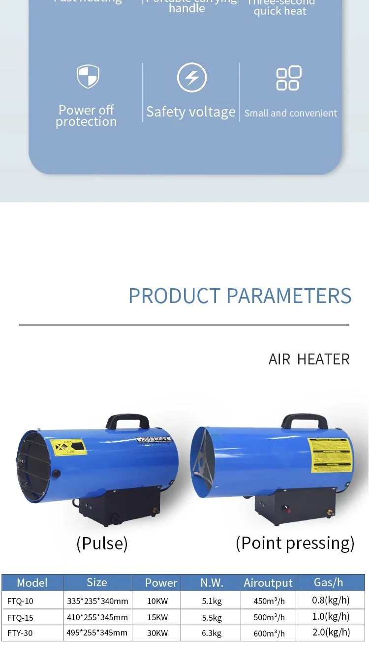 Gas Heater, 10kw, Portable, LPG - detail 4