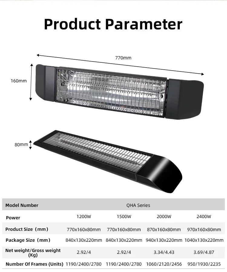 Radiant Infrared Heater, Ceiling, 220v - detail 22