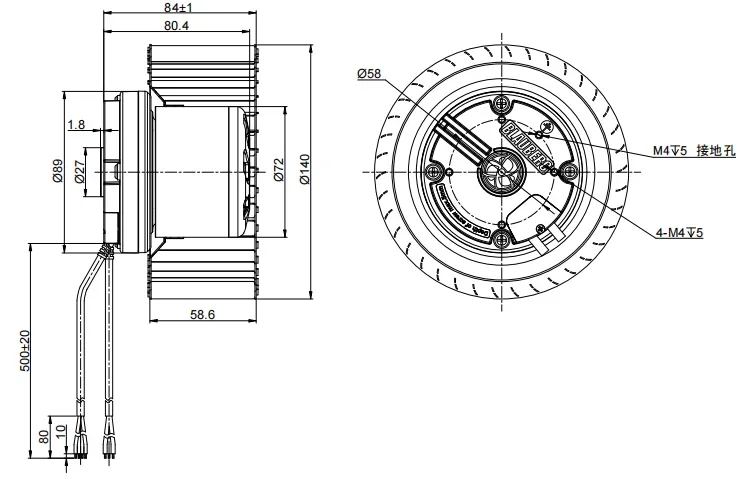 Centrifugal Fan, 140mm, Radial - detail 10
