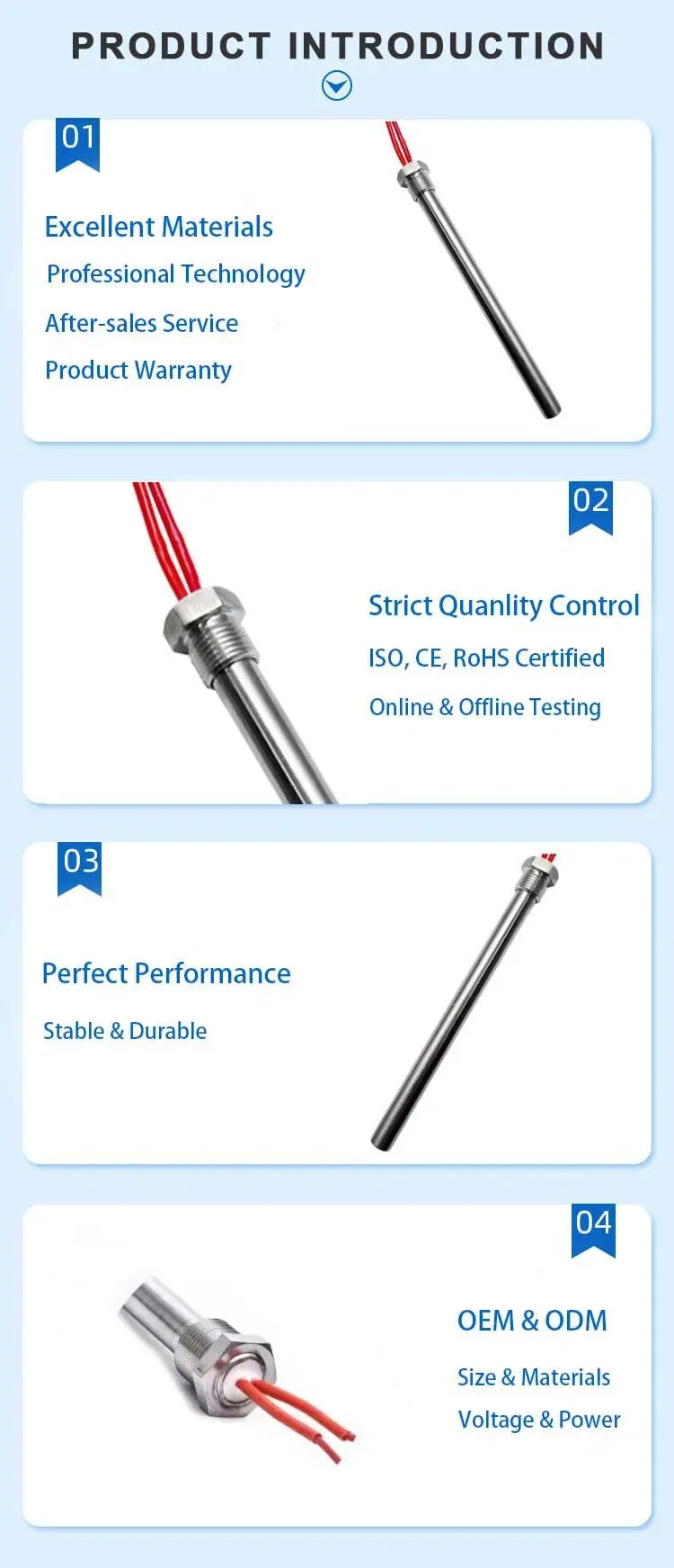 Heating Rod Heater, XMDR, 12v, 24v, 120V - detail 2