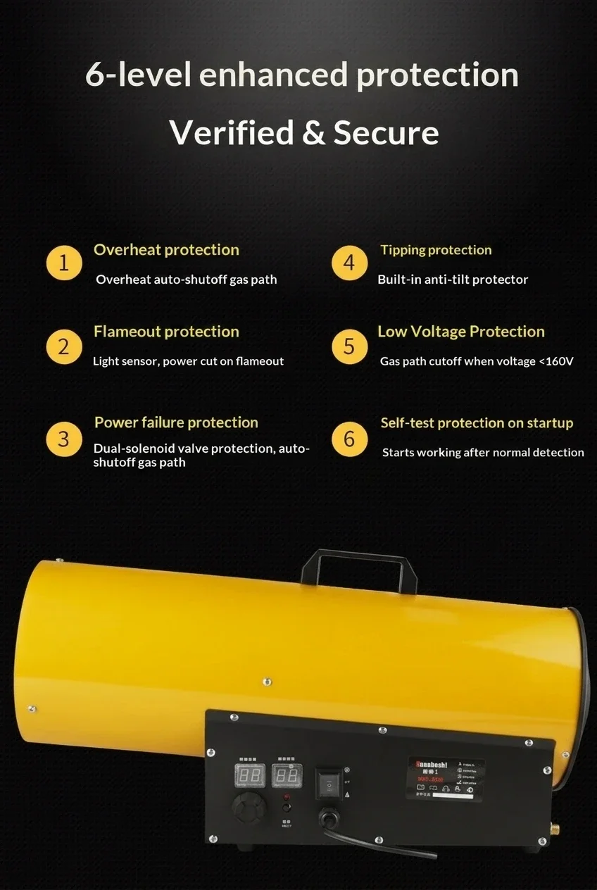 Brooder Air Heater, 50KW, Portable, LPG - detail 4