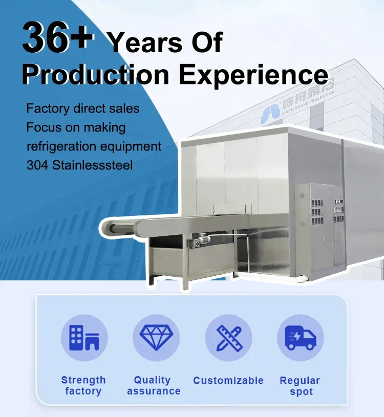 Factory Iqf Tunnel Freezer, 220V, 2.25kw(3.02hp) - detail 2