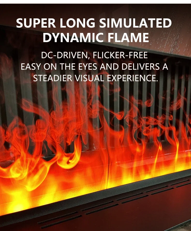 Electric Fireplace, 3D, Stainless Steel, Other Fireplaces - detail 2