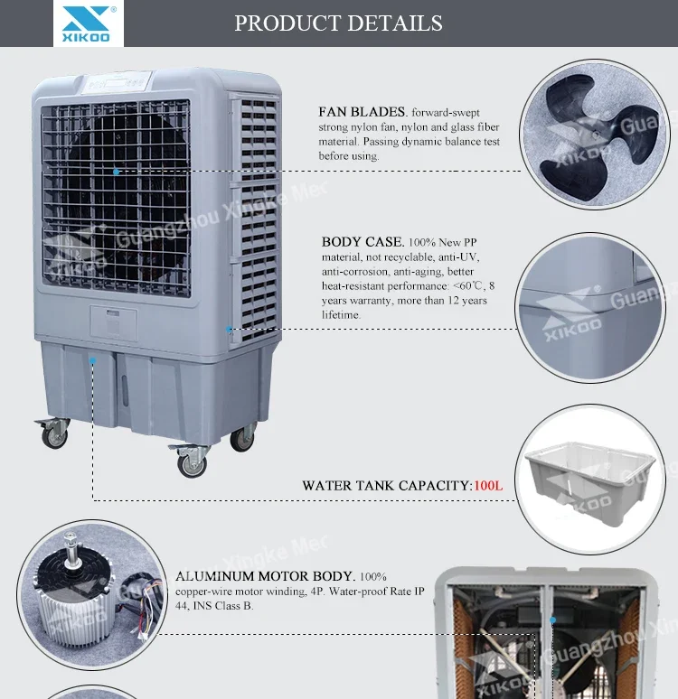 Evaporative Air Cooler, 13000m3/h, Portable - detail 2
