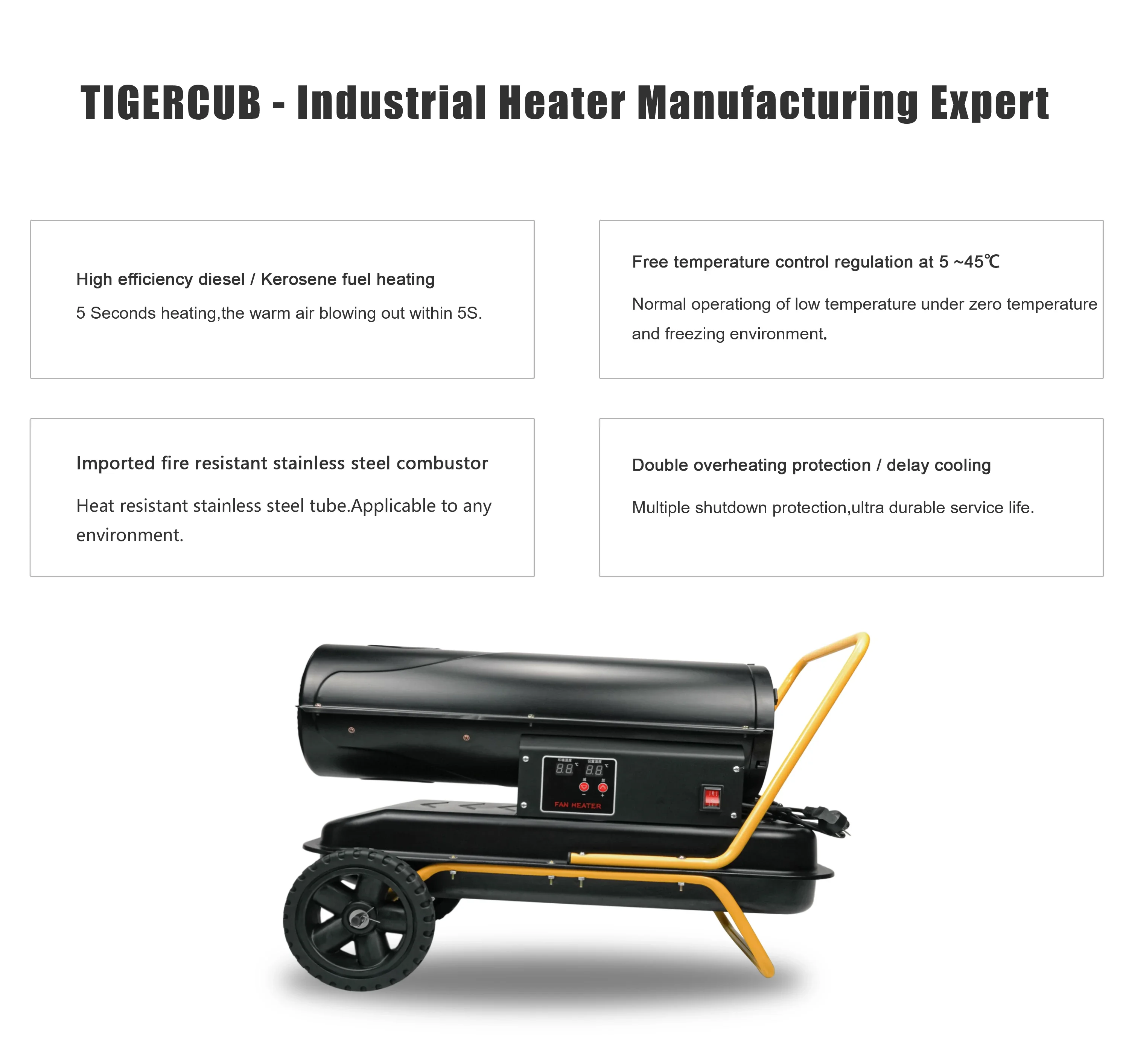 Dieselkerosene Forced Air Heater, Portable, 20KW, BGE - detail 14