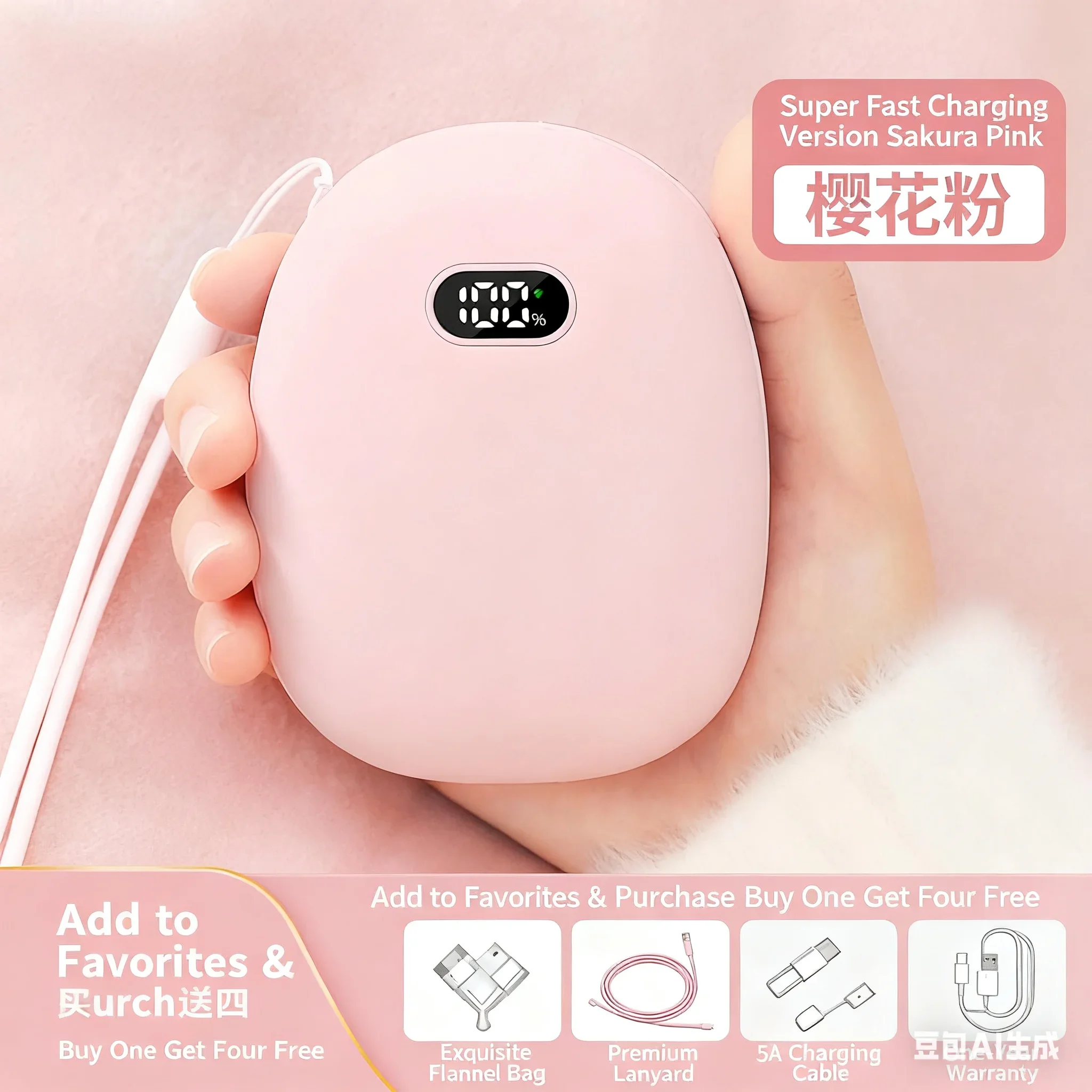 Hand Warmer, USB, Waterproof, LED, 15001-20000mAh - detail 2