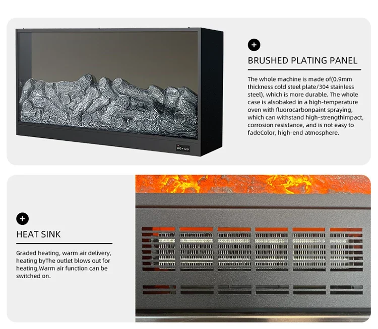 Electric Fireplace, Wall, 750 - detail 14