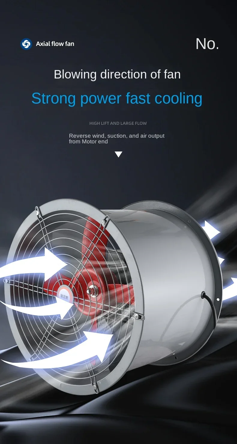 Axial Flow Fan, T35-11, 220V, Steel - detail 20