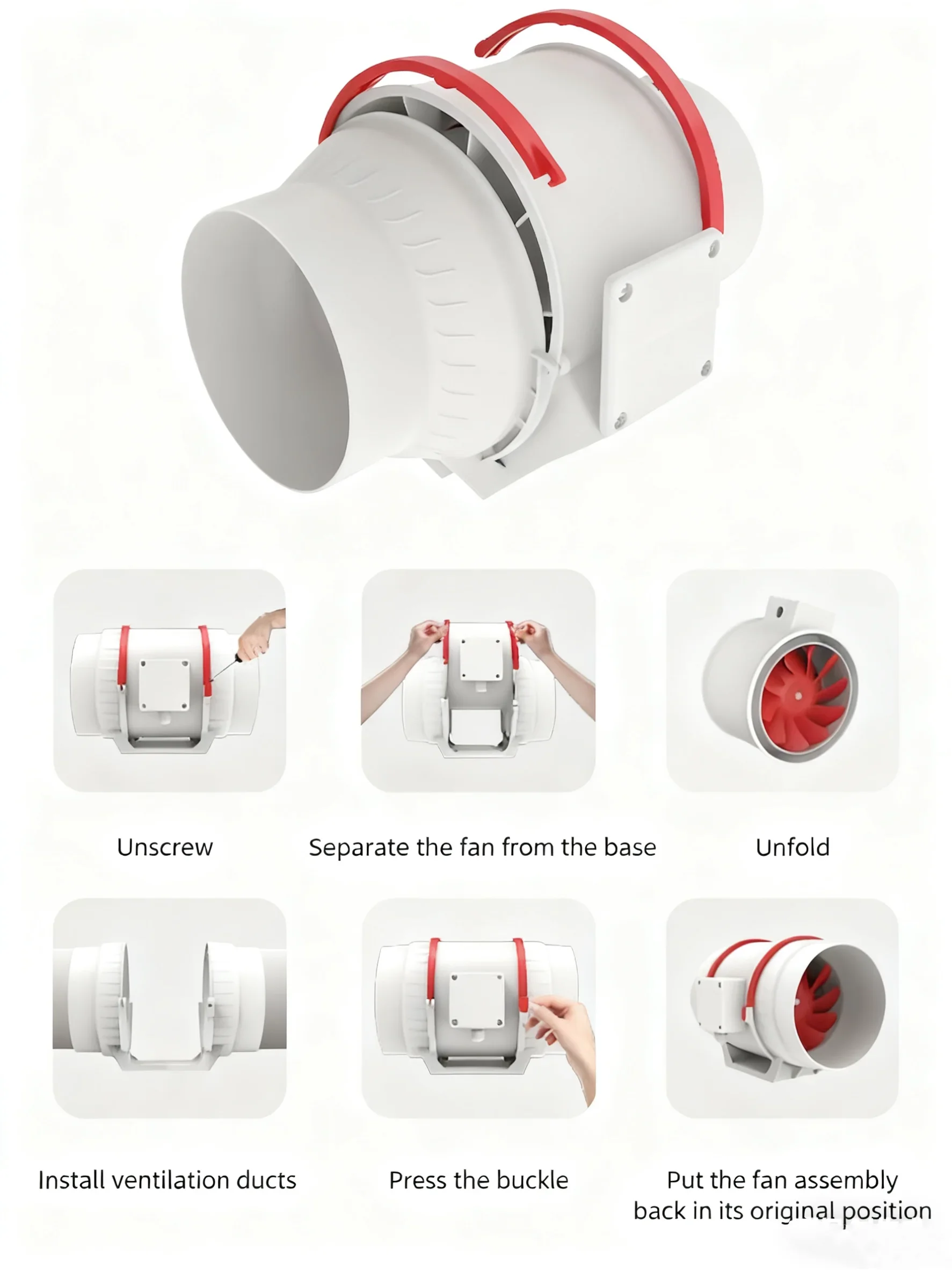 Inline Duct Fan, C1, 110-240V - detail 12