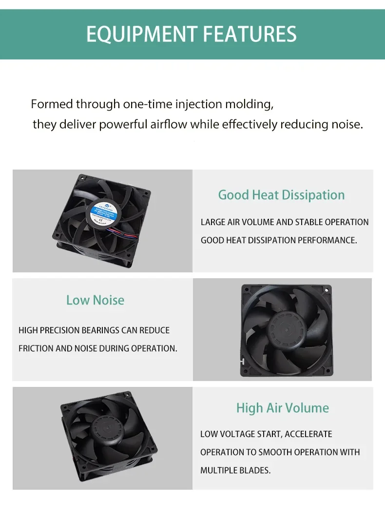 Silent Pwm Cooling Fan, 12038, 120mm, 12V, 24V - detail 4