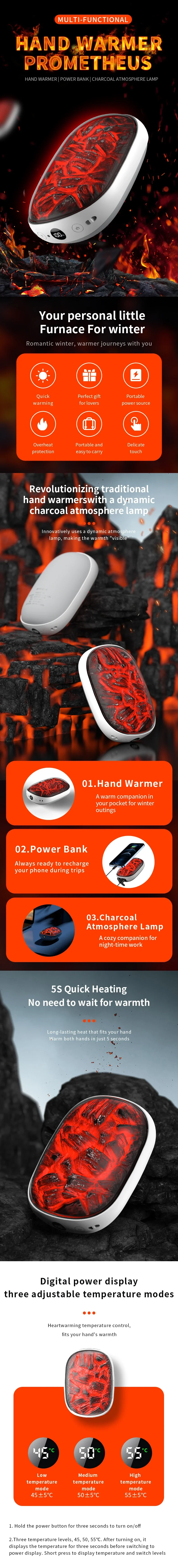 Hand Warmer, 10000Mah, Portable - detail 2