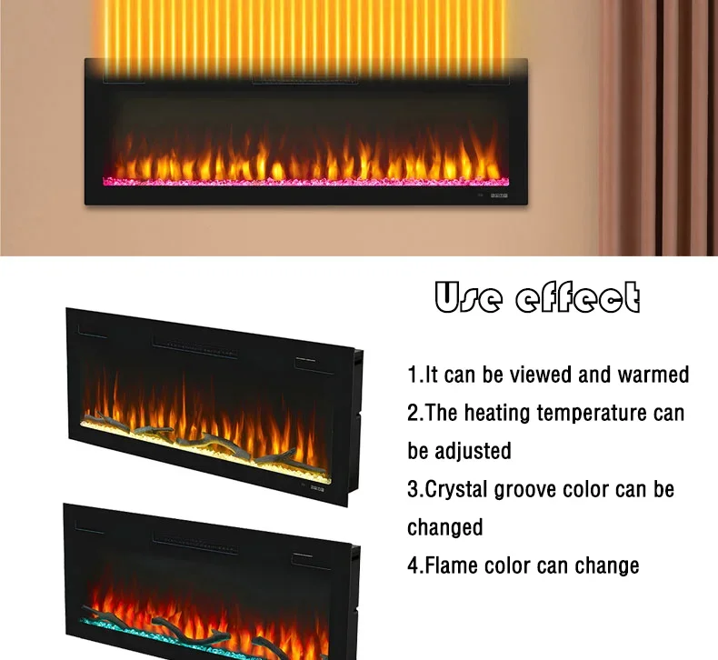 Electric Fireplace, LED, Steel - detail 6