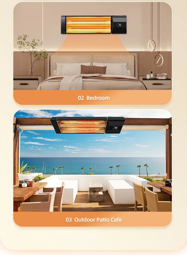 Body-sensing Radiant Heater, Ceiling, 3200W - detail 10