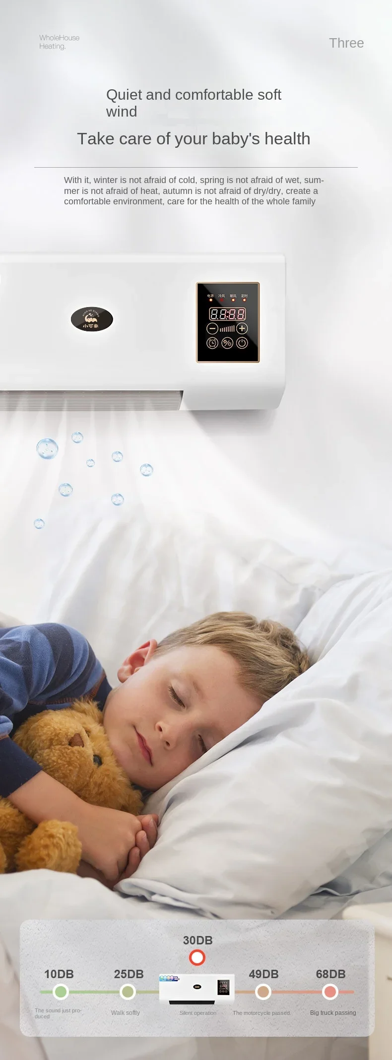 Wall-mounted Electric Heater, Plastic, 2000 W - detail 14