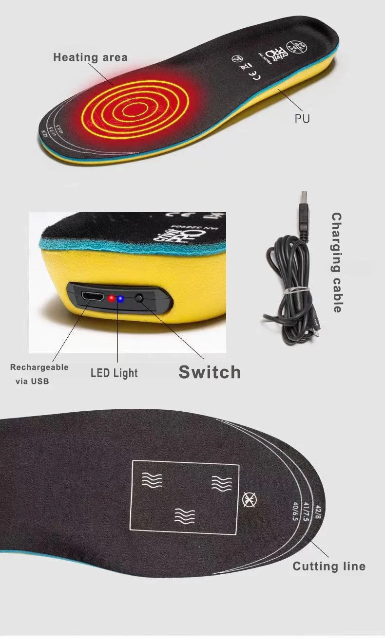 Foot Hand Warmers, USB, PU, Comfort Insoles - detail 10