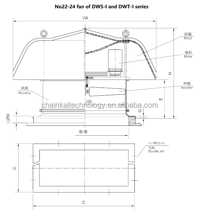 Smoke Exhaust Roof Fan, DWS-I, Axial - detail 8