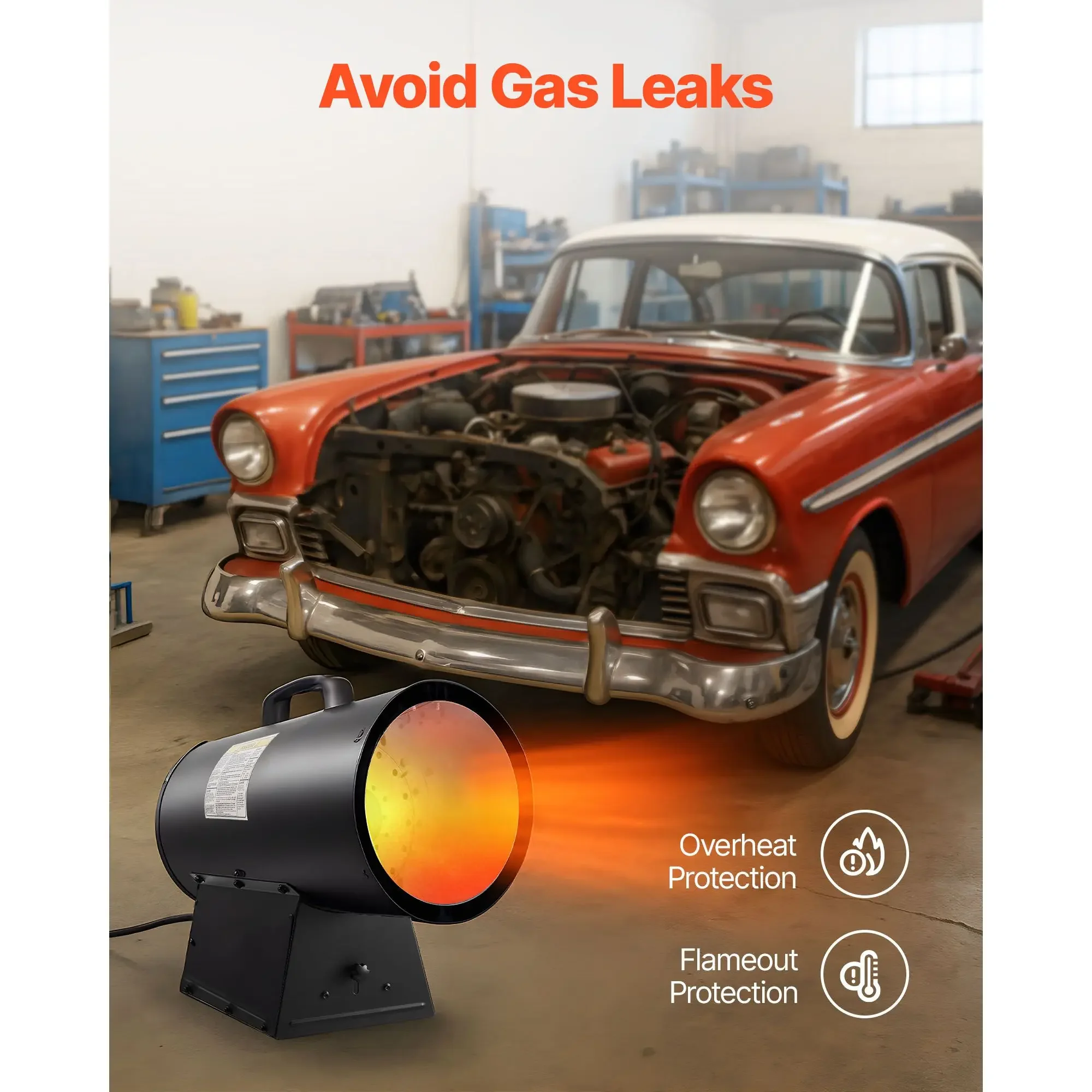 Air Portable Propane Heater, 125000BTU, D0100X328N8 - detail 6