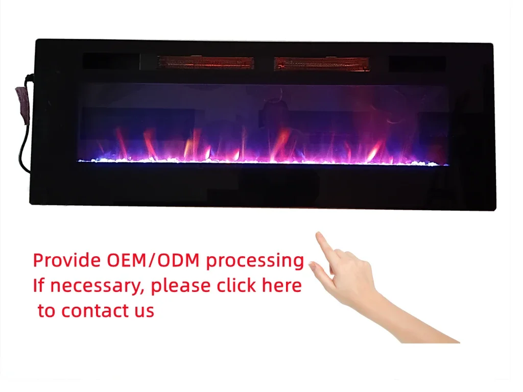 Electric Fireplace, Wall, 750W, Metal - detail 48