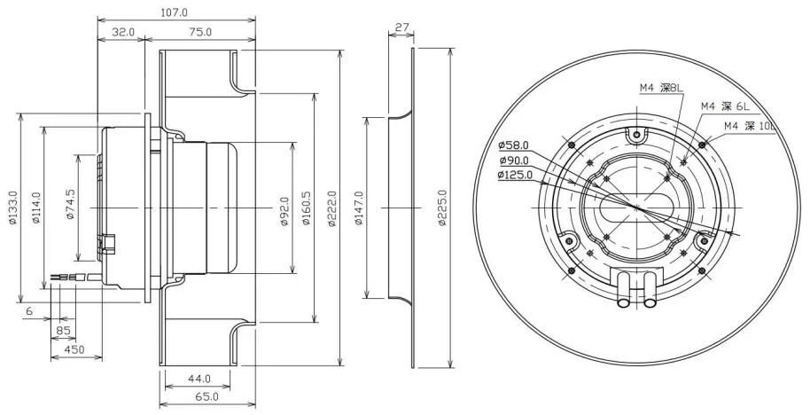 Centrifugal Fan, 220mm, 230V, 170W, Brushless - detail 10