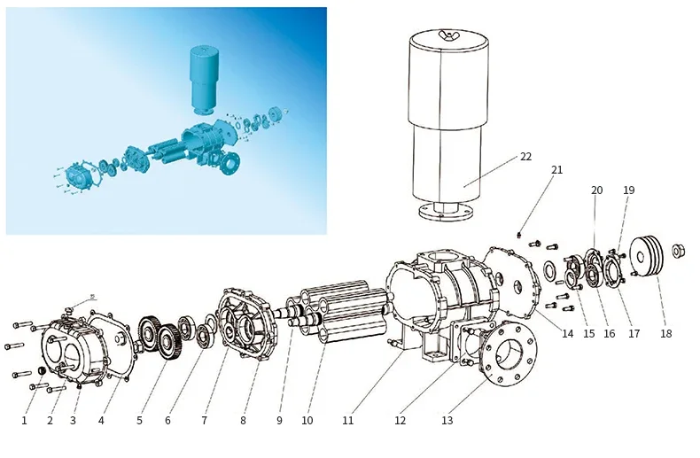 Roots Blower, 380V, Electric - detail 12