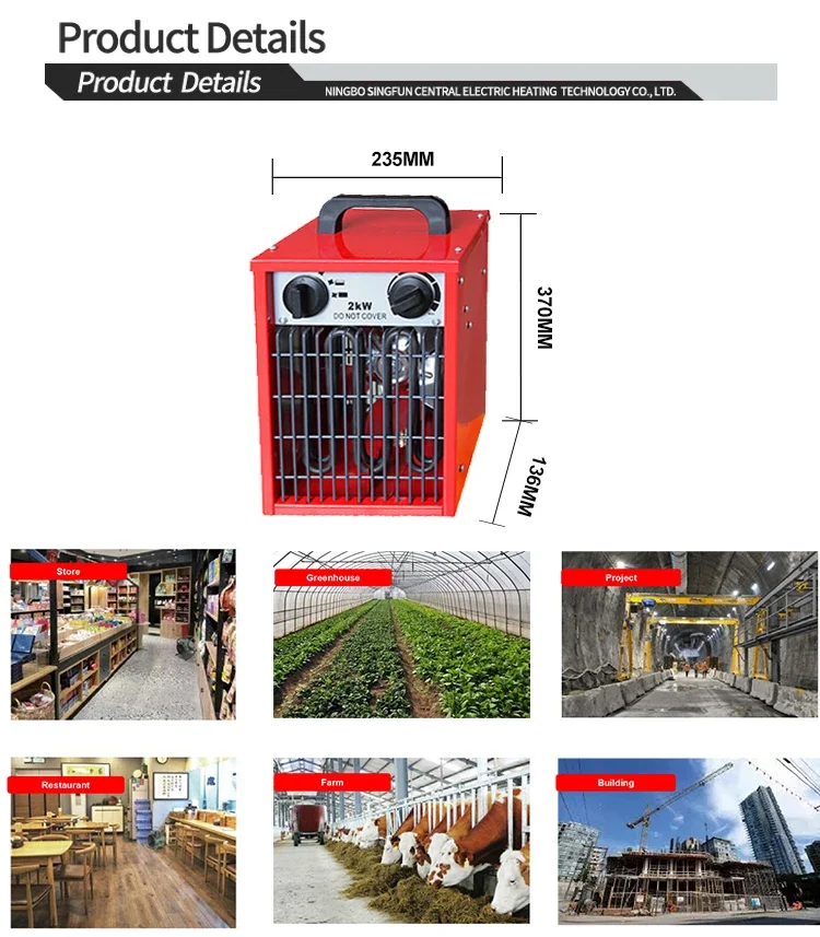 Electric Industri Heating Tube, 3KW, 220-240V, 345m³ - detail 4