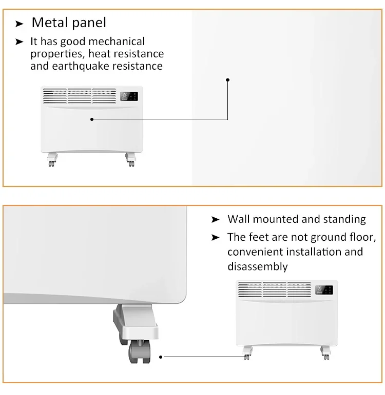 Electric Convector Heater, Wall, 500 W, Metal - detail 14