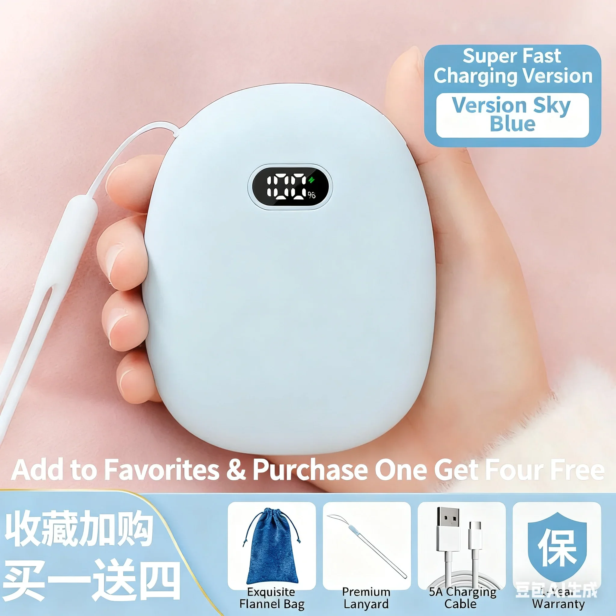 Hand Warmer, USB, Waterproof, LED, 15001-20000mAh - detail 4
