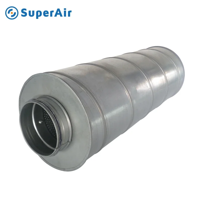 Muffler Inline Fan, 8", 24" - detail 2