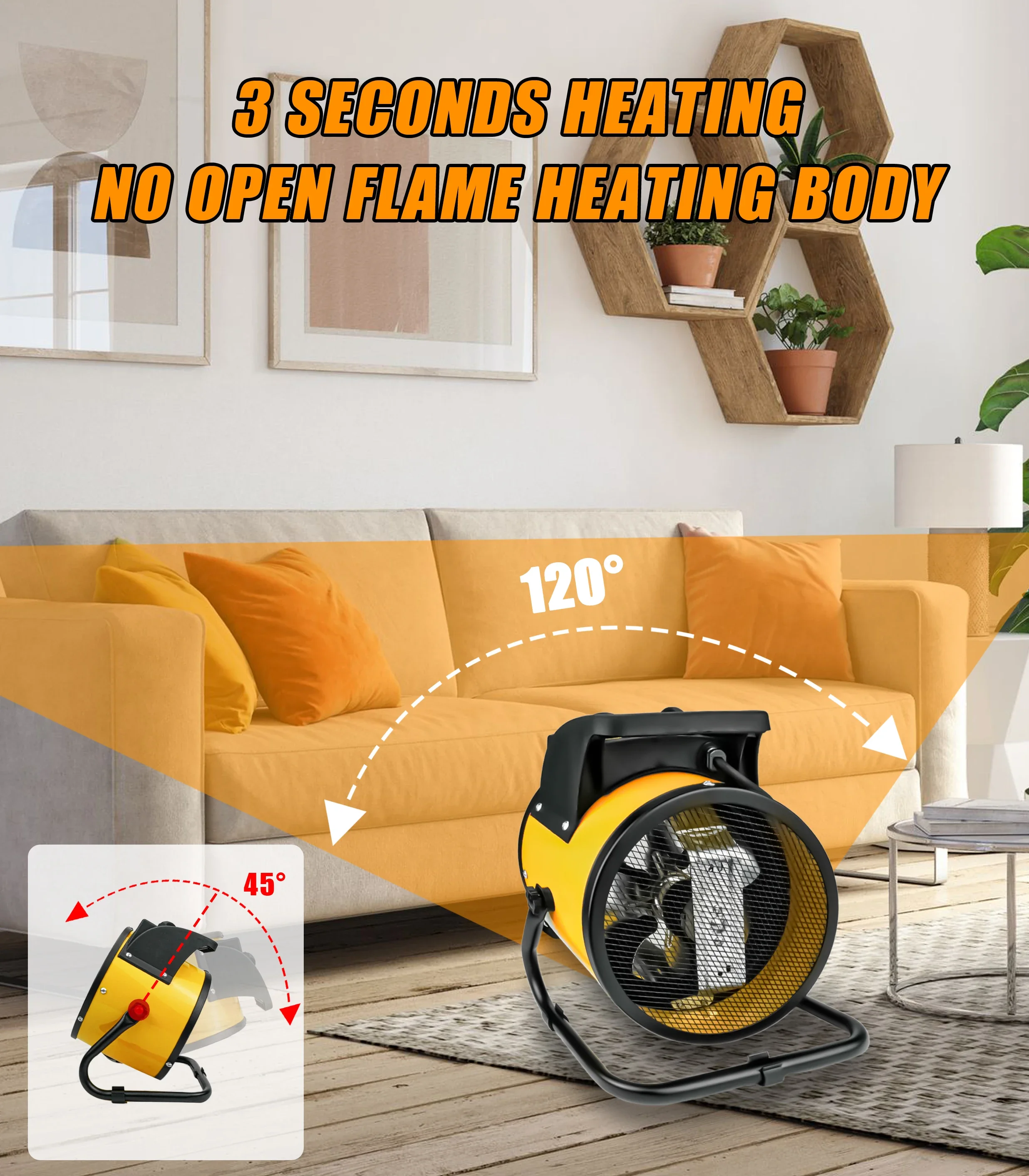 Efficiency Aquecedor Industrial Fan, 380V, 30KW, Portable - detail 16