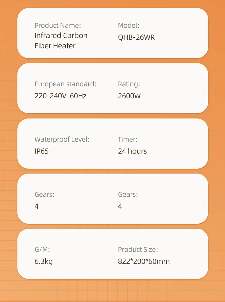 Body-sensing Radiant Heater, Ceiling, 3200W - detail 26