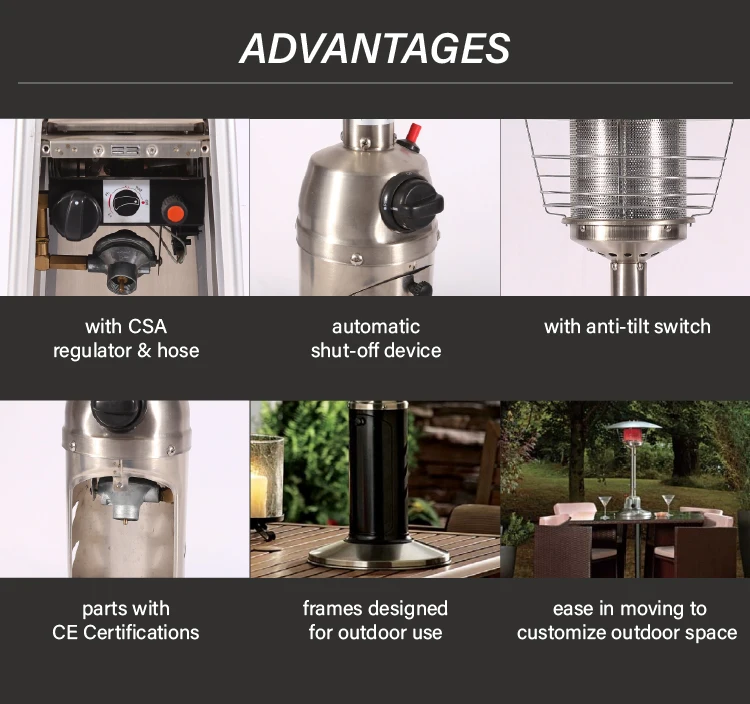 Patio Heater, 48, Stianless Steel - detail 12
