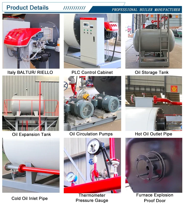 Thermal Fluid Oil Boiler, 1000kg, 2ton, Stainless, Steel - detail 6