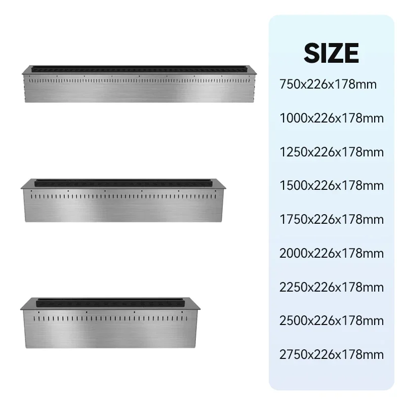 Vapor Steam Mist Fireplace, Steel, 1250mm, 3D - detail 12
