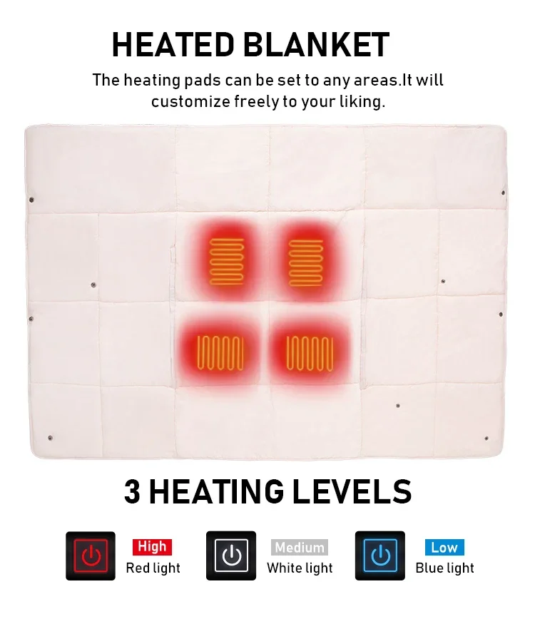 Electric Heating Wearable Blanket, Portable, 5V, USB - detail 2